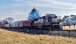 NS 6320 blowing for Township Line Road grade crossing